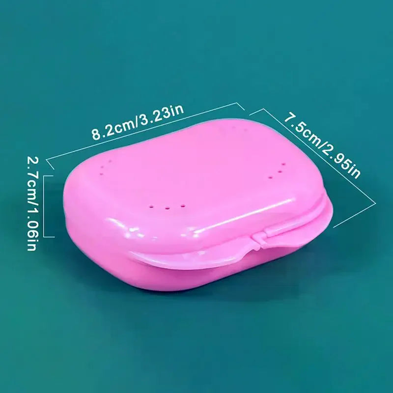 Denture Retainer Box with Vent Holes | Plastic Storage Case Denture Storage Case QXL