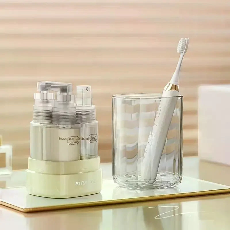 4-in-1 Travel Toiletry Bottle Set – Leak-Proof & Refillable Travel Bottle Set QXL