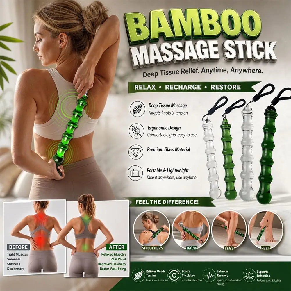 Glass Massage Wand | Acupoint Meridian Massager Stick Glass Massage Wand QXL