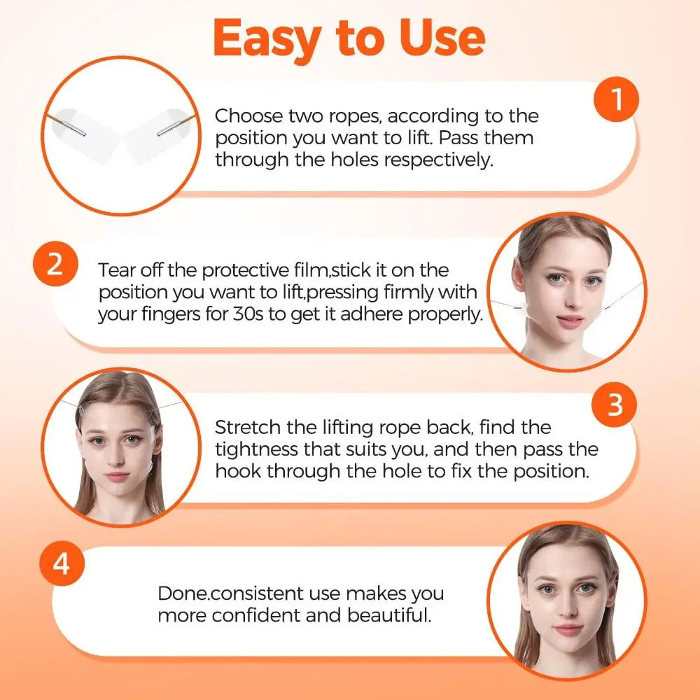 120-Pc Invisible Face Lift Tapes | Instant Firming & Neck Lift Face Lift Tape QXL