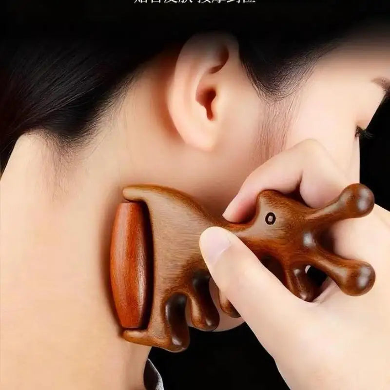 Sandalwood Massage Comb | Anti-Static Wide Tooth Scalp Comb Scalp Massage Comb QXL