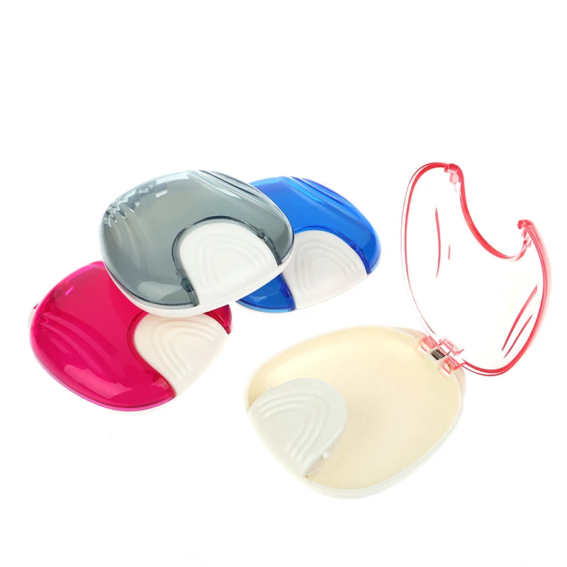 Press-to-Open Retainer & Denture Storage Case | Shell Box Dental Retainer Case QXL