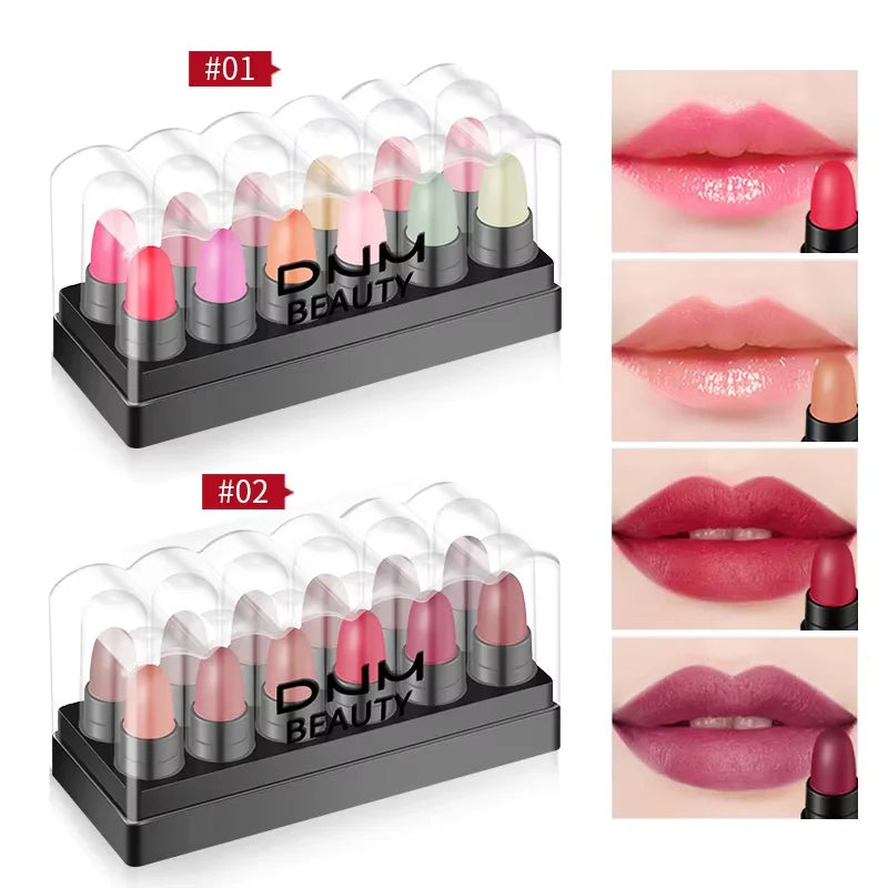 12-Piece Matte Lipstick Gift Set | Waterproof Velvet Lip Gloss Matte Lipstick Set QXL