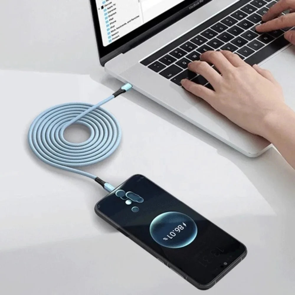 240W USB-C to USB-C Fast Charging Braided Cable 5A USB-C Charging Cable QXL
