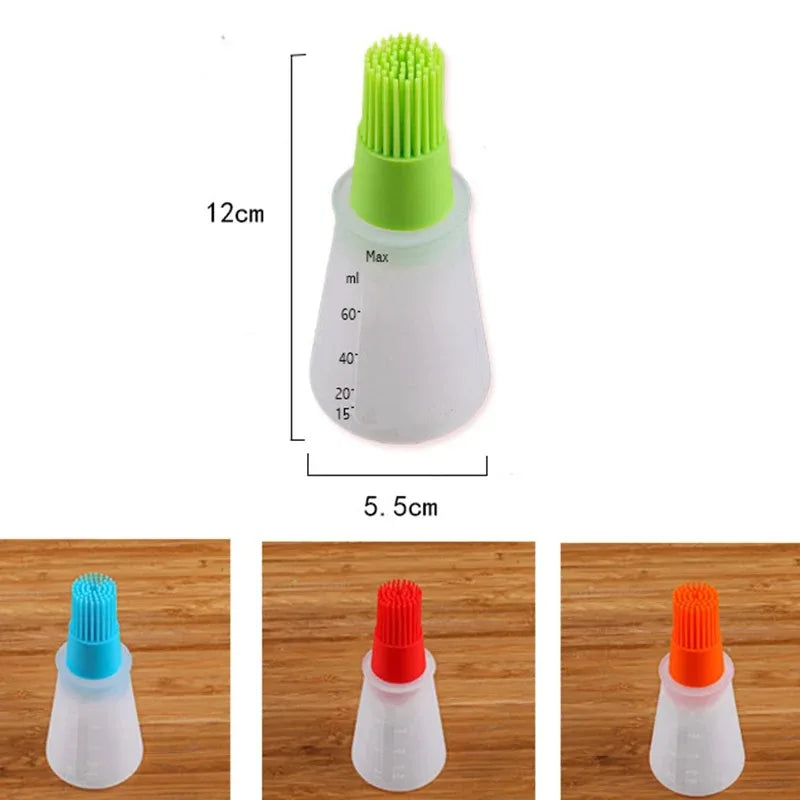 Silicone Oil Brush Bottle – Baking, Air Fryer & BBQ Silicone Basting Brush QXL