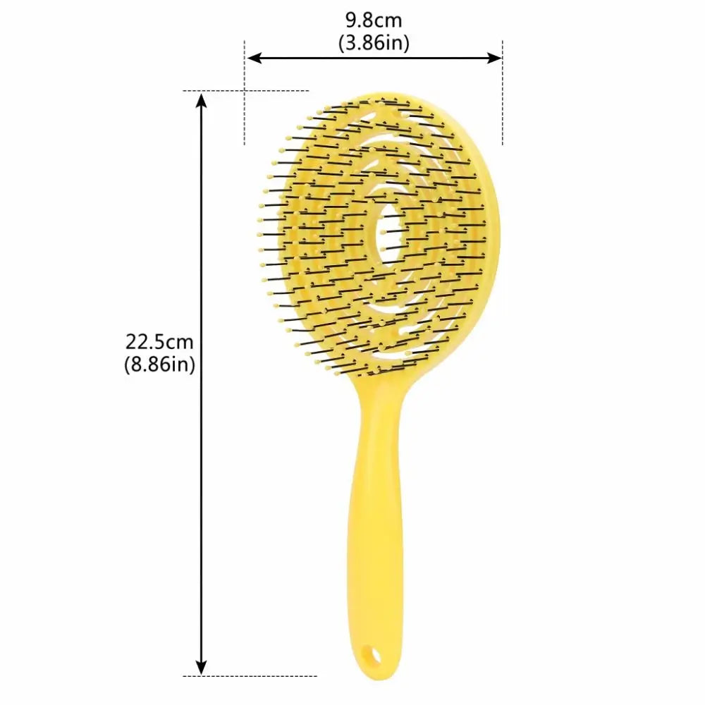Round Head Hair Detangling Brush | Anti-Static Spiral Comb Hair Detangling Brush QXL