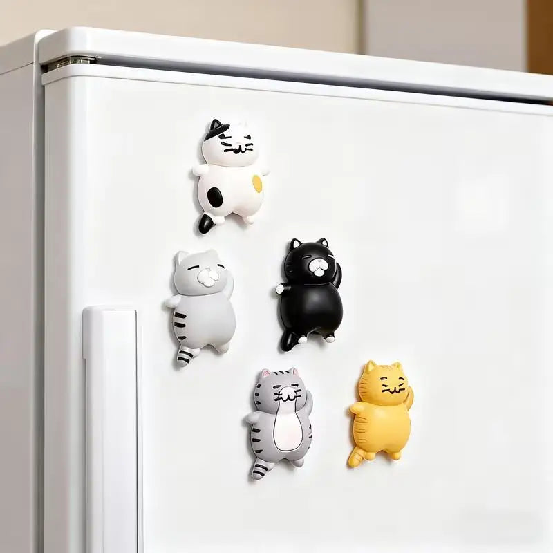 5-Pack Large Kitten Fridge Magnets – Cute Christmas Decor Decorative Fridge Magnets QXL