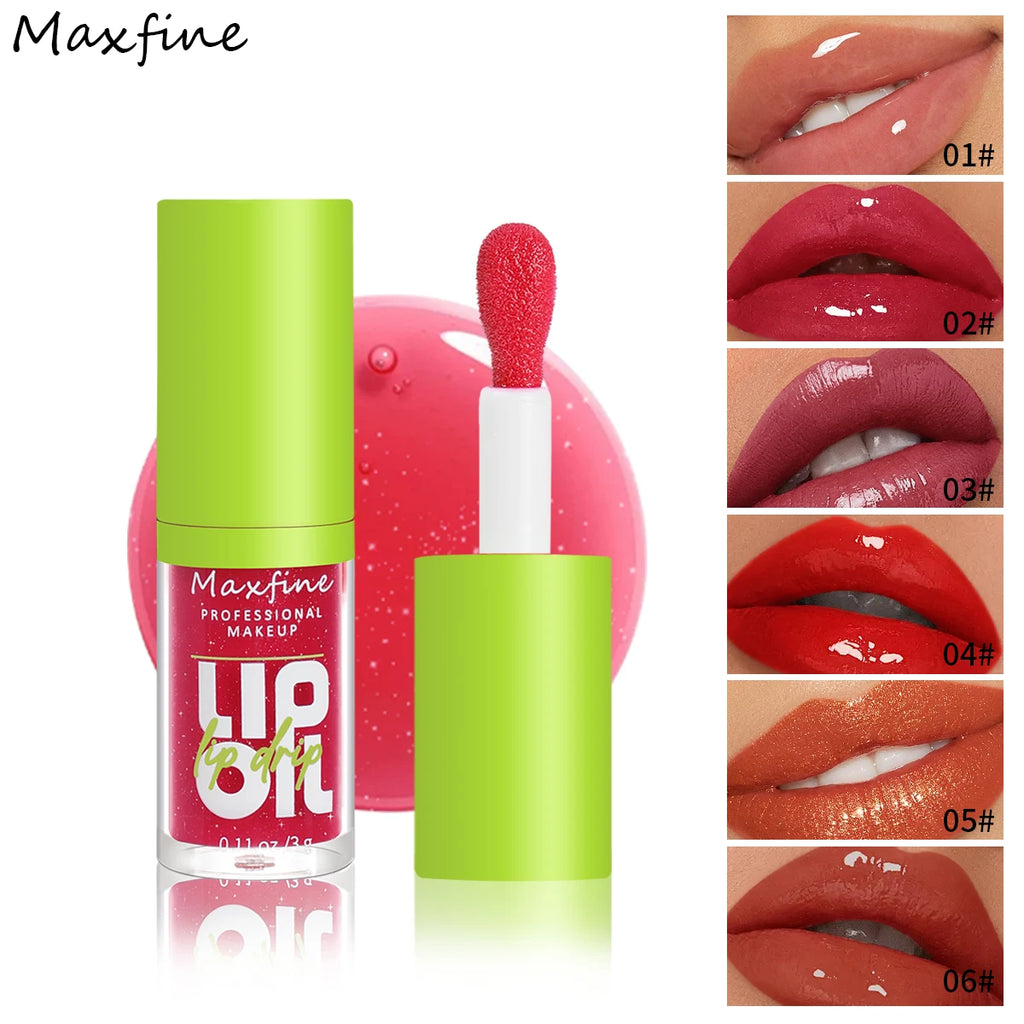 MAXFINE 6-Shade Moisturizing Lip Gloss | Luminous Oil Finish Lip Gloss QXL