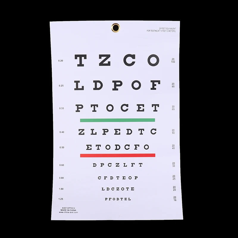 BMPEIC Snellen Eye Chart – Waterproof PVC Vision Test Wall Chart Vision Test Chart QXL