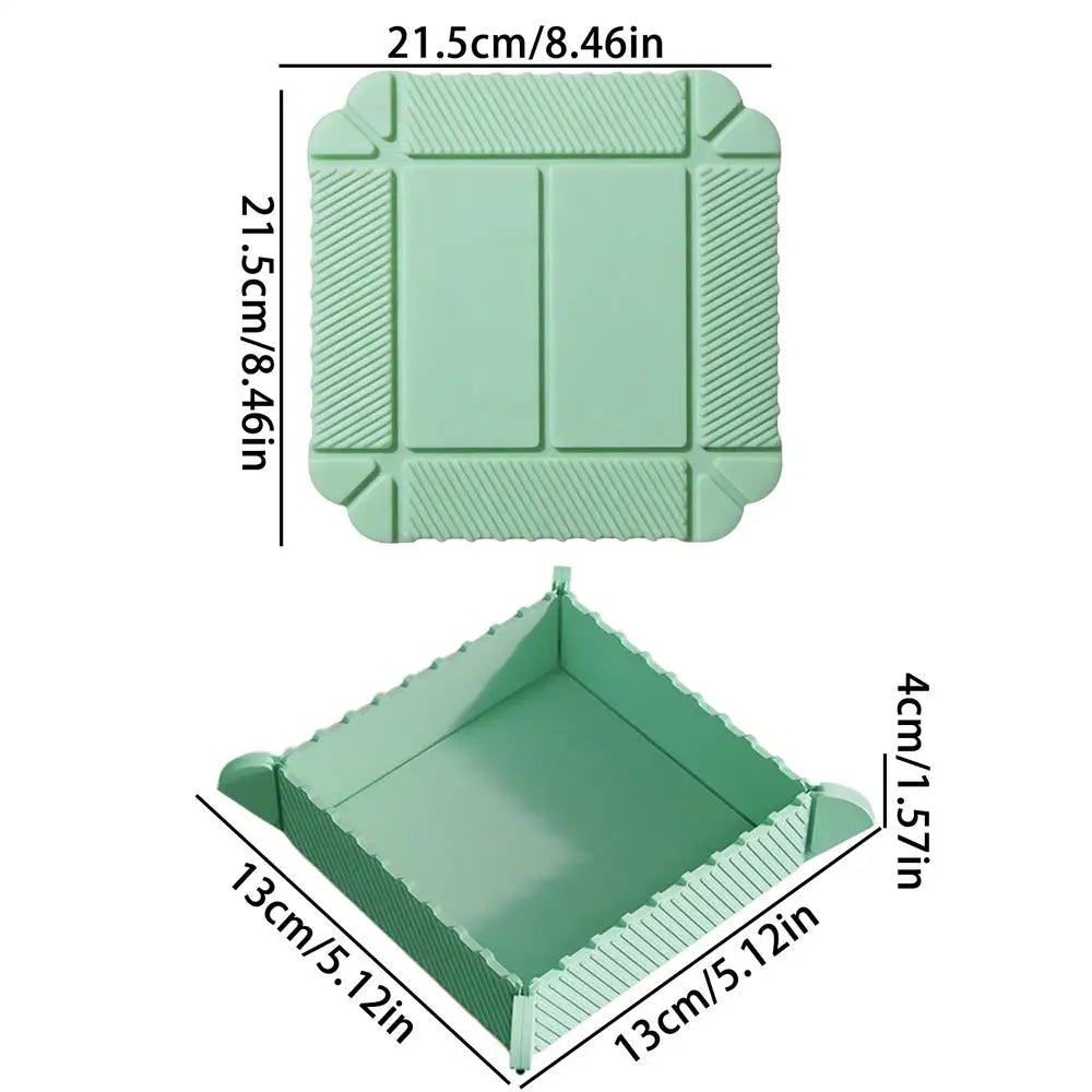 Foldable Silicone Trivet & Cutting Board | Magnetic Heat Mat Silicone Trivet Mat QXL Green 21.5x21.5x1cm