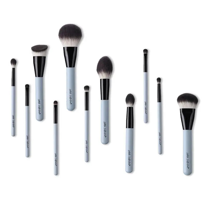 11-Piece Eyeshadow Makeup Brush Set for Beginners & Pros Makeup Brush Set QXL blue