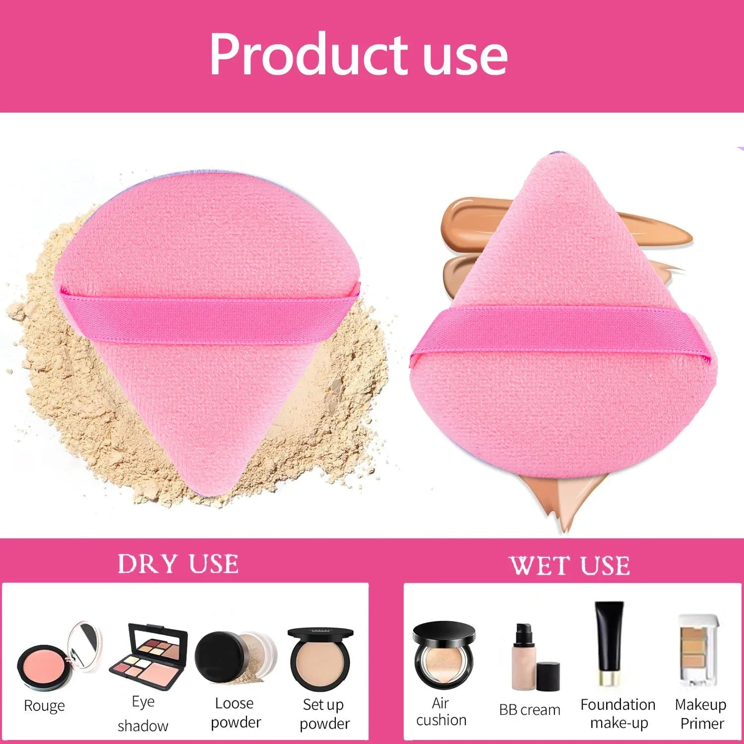 Pink Makeup Brush & Sponge Set | 21-32 Pc Gift Kit Makeup Brush Set QXL