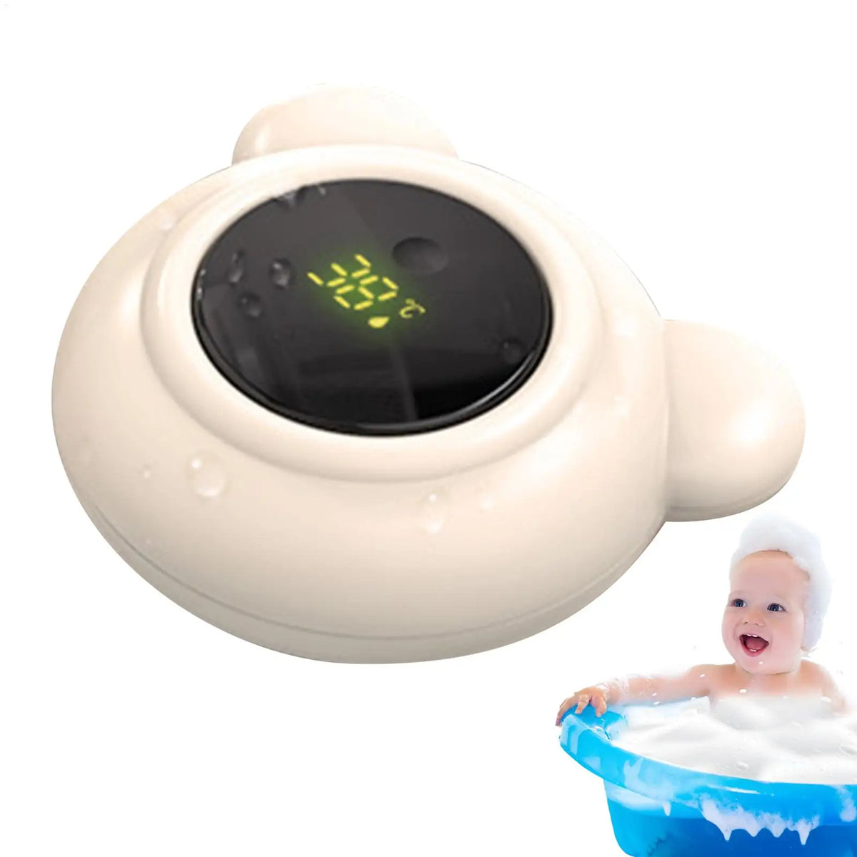 Baby Bath Thermometer LED Display & Color Alert | Safe Water Baby Bath Thermometer QXL