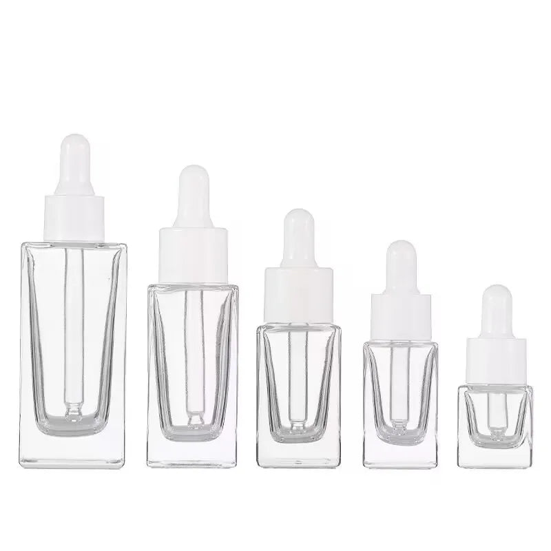 Square Glass Dropper Bottles 5ml–50ml | Oils & Perfume Glass Dropper Bottle QXL 1pc 50ml