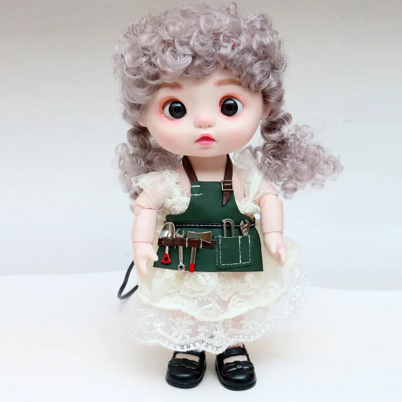 1:12 Miniature Tool Set & Doll Apron | Dollhouse Accessories Dollhouse Miniature Set QXL