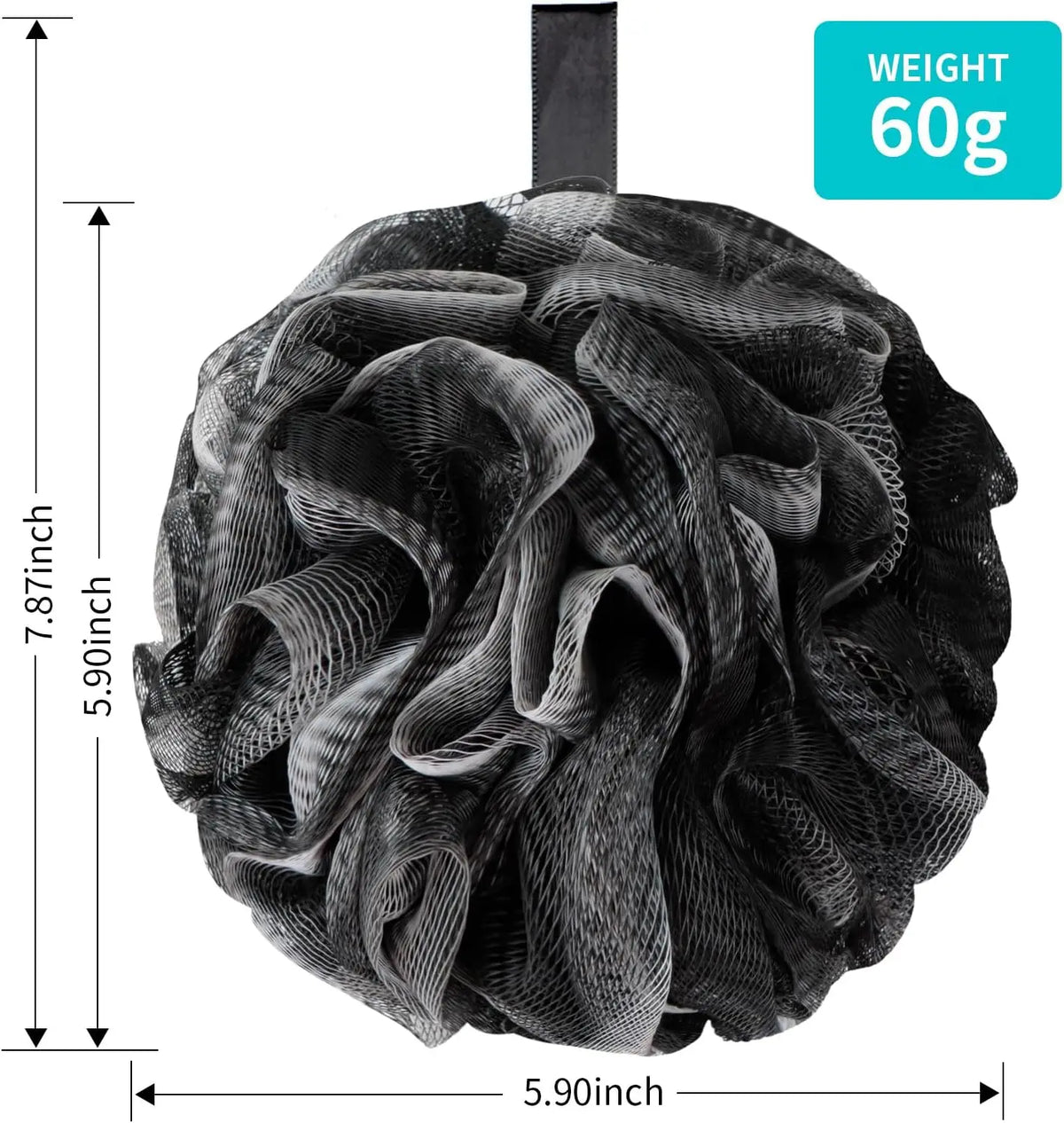 4-Pack Soft Mesh Loofah Shower Sponge Bath Puffs | Exfoliating Bath Loofah Sponge QXL