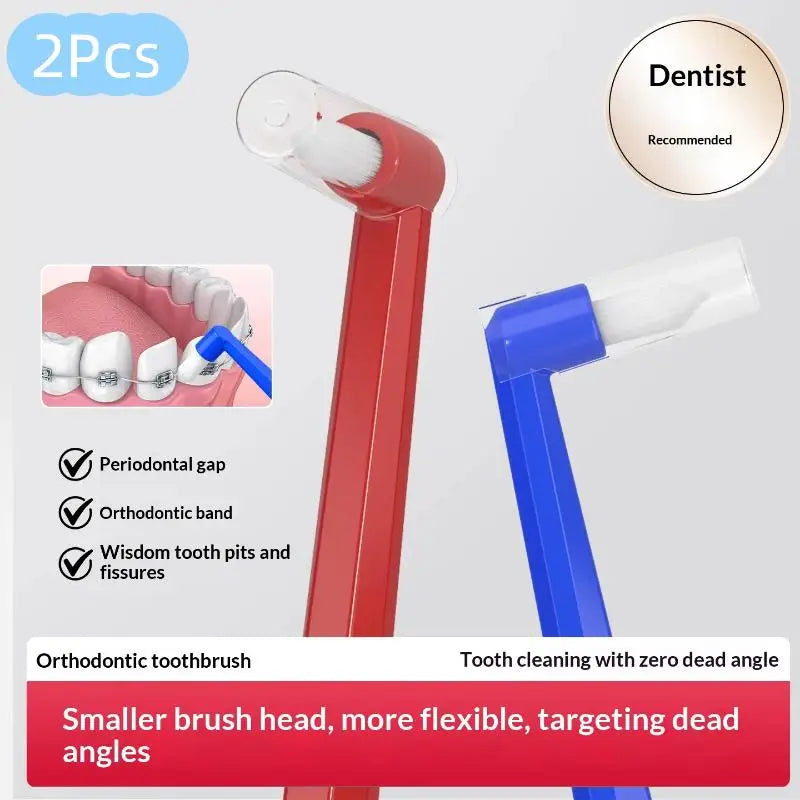 Single-Beam Interdental Brush | Soft Bristle Teeth Cleaner Interdental Brush QXL 2Pcs