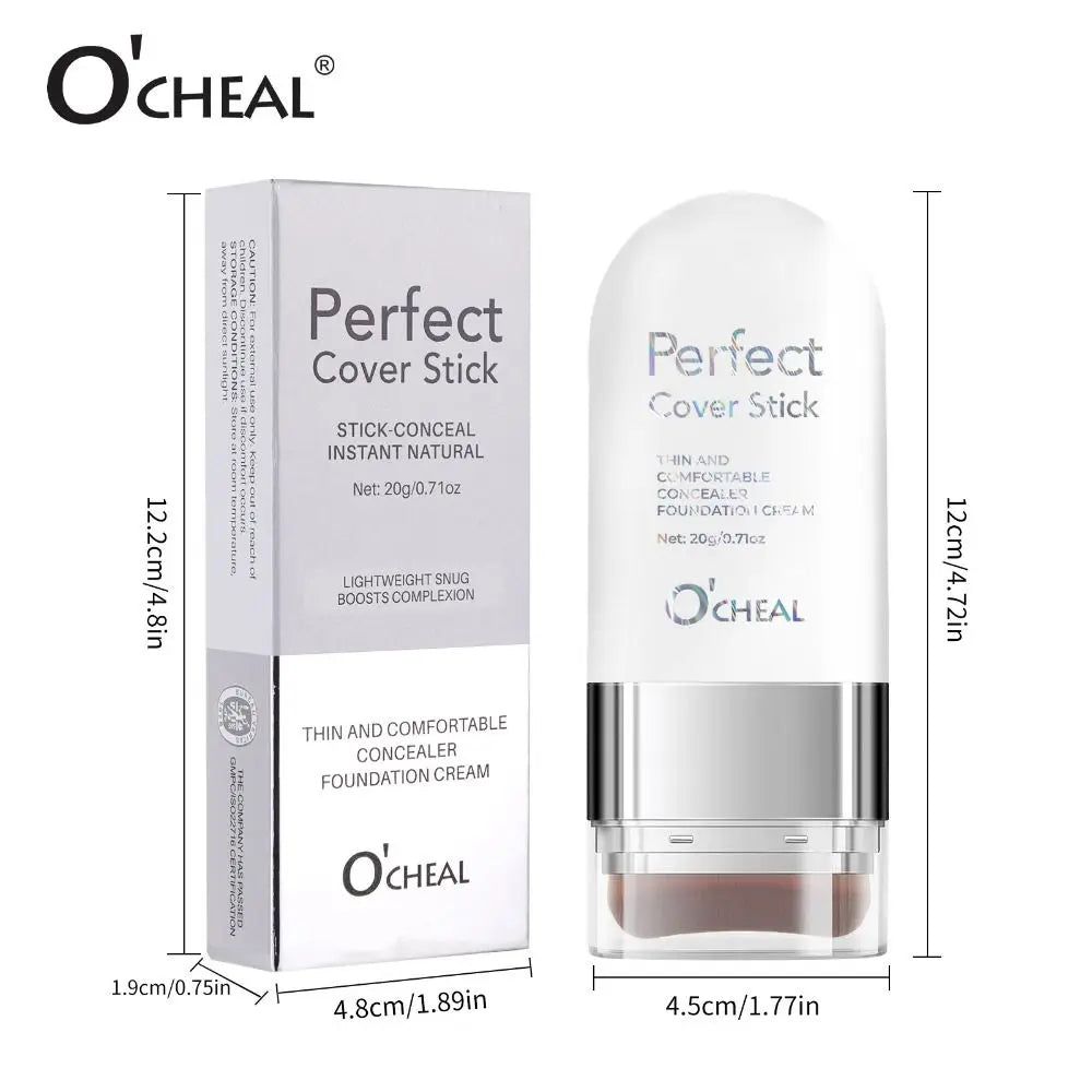 Waterproof Concealer Foundation Stick with Brush | Full Cover Concealer Foundation Stick QXL