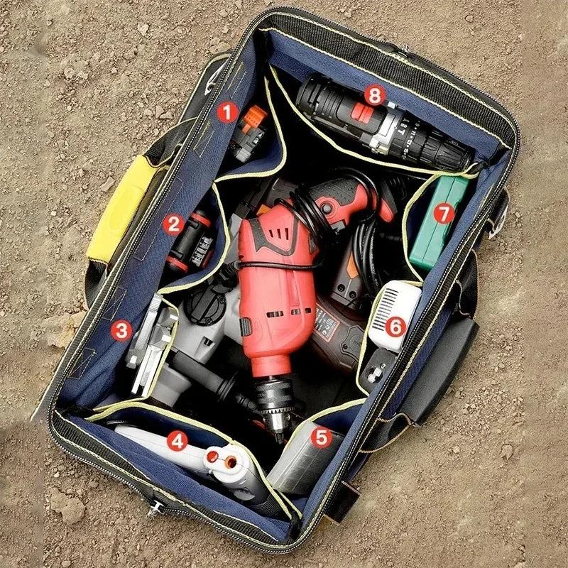 Heavy-Duty Electrician Tool Bag | Multi-Pocket Oxford 13–23" Electrician Tool Bag QXL