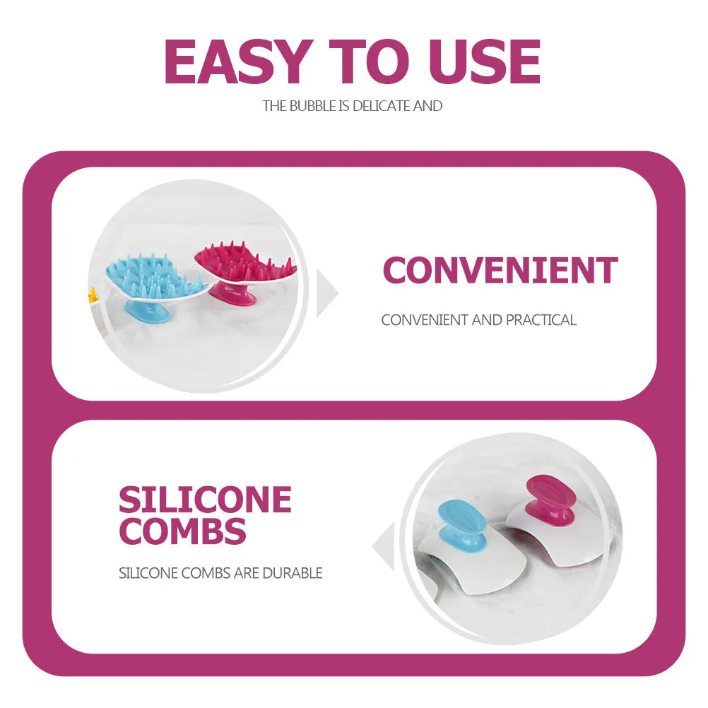 Silicone Scalp Scrubber & Hair Massage Brush | Shampoo Brush Scalp Massage Brush QXL