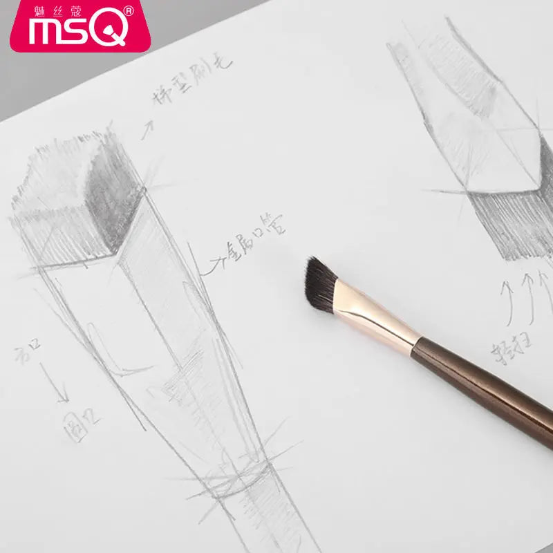 Square Eyebrow Brush – Powder, Sculpting & Hairline Brow Tool Eyebrow Makeup Brush QXL