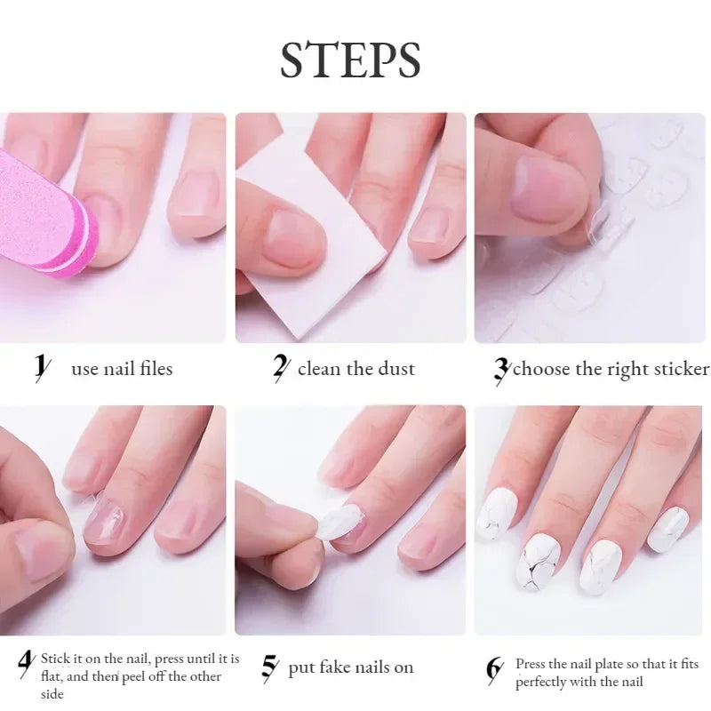 Double-Sided Nail Adhesive Tabs for Press-On False Nails Nail Adhesive Tabs QXL