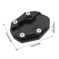 Aluminum Motorcycle Kickstand Extension Pad | Non-Slip Side Stand Kickstand Extension Pad QXL Black