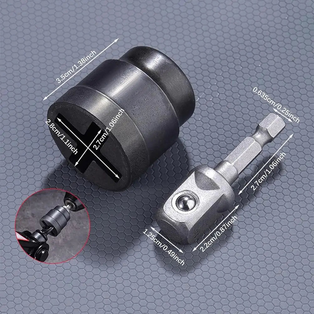 Universal Scissor Jack Socket & Hex Extension Rod for Car & RV Jack Socket Tool QXL