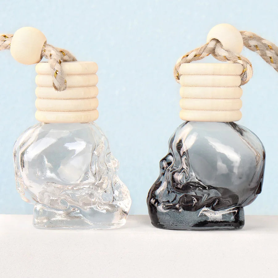 8ml Skull Glass Perfume Bottle | Car Pendant Diffuser Perfume Diffuser Bottle QXL
