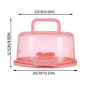 Transparent Dome Cake Carrier with Lid & Handle | Airtight Cake Storage Carrier QXL Pink