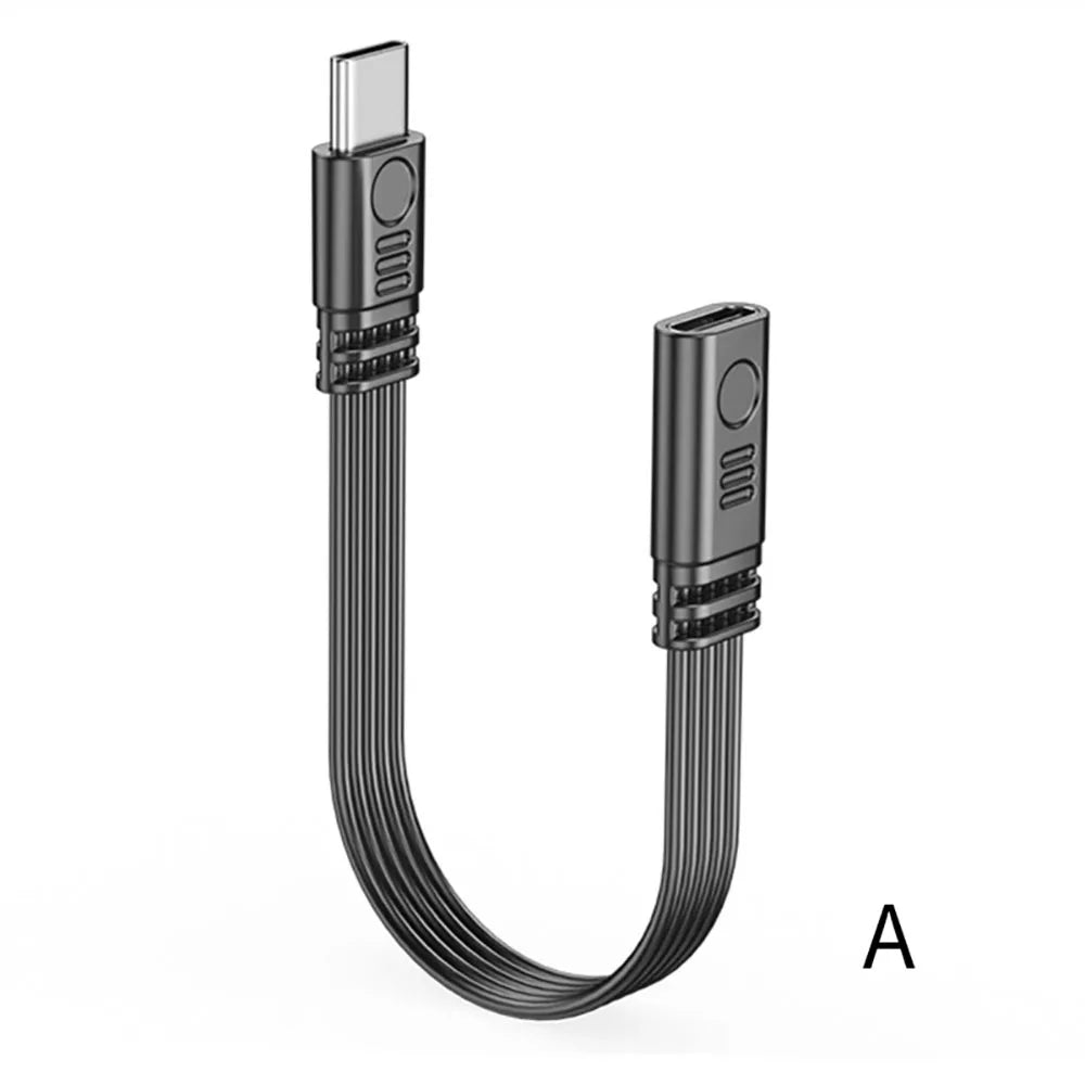 90° USB-C Extension Cable 45W Fast Charging 480Mbps Data USB-C Extension Cable QXL A USB C M to F 10cm