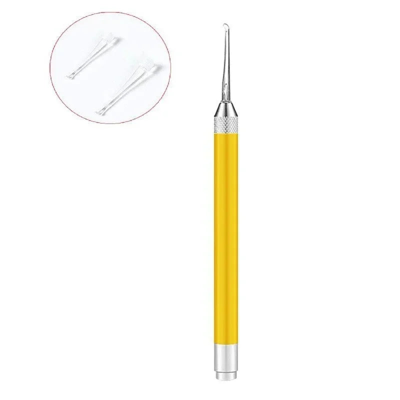 Illuminated Ear Scoop Cleaner | LED Stainless Steel Ear Pick Ear Cleaning Tool QXL M141 yellow