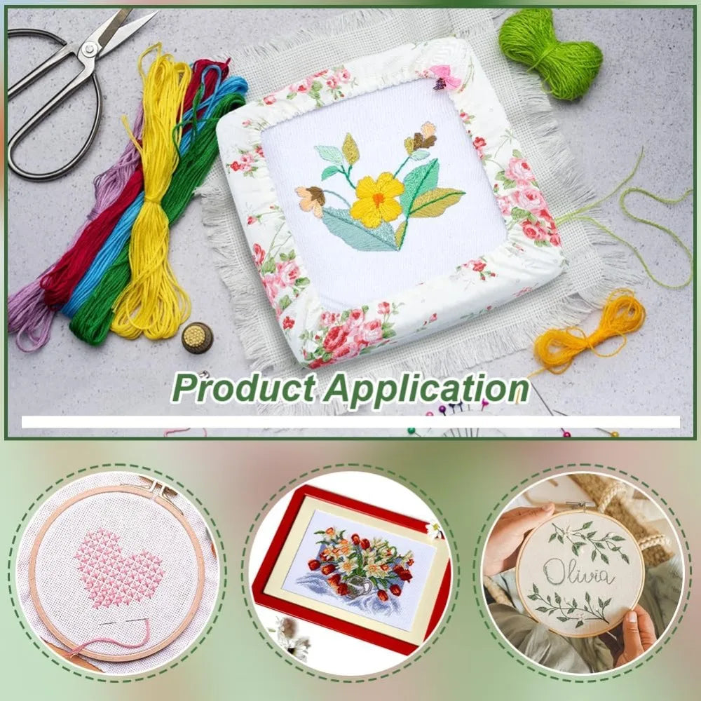 8x8" Cross Stitch Hoop Cover | Q-Snap Frame Grime Guard Embroidery Hoop Cover QXL