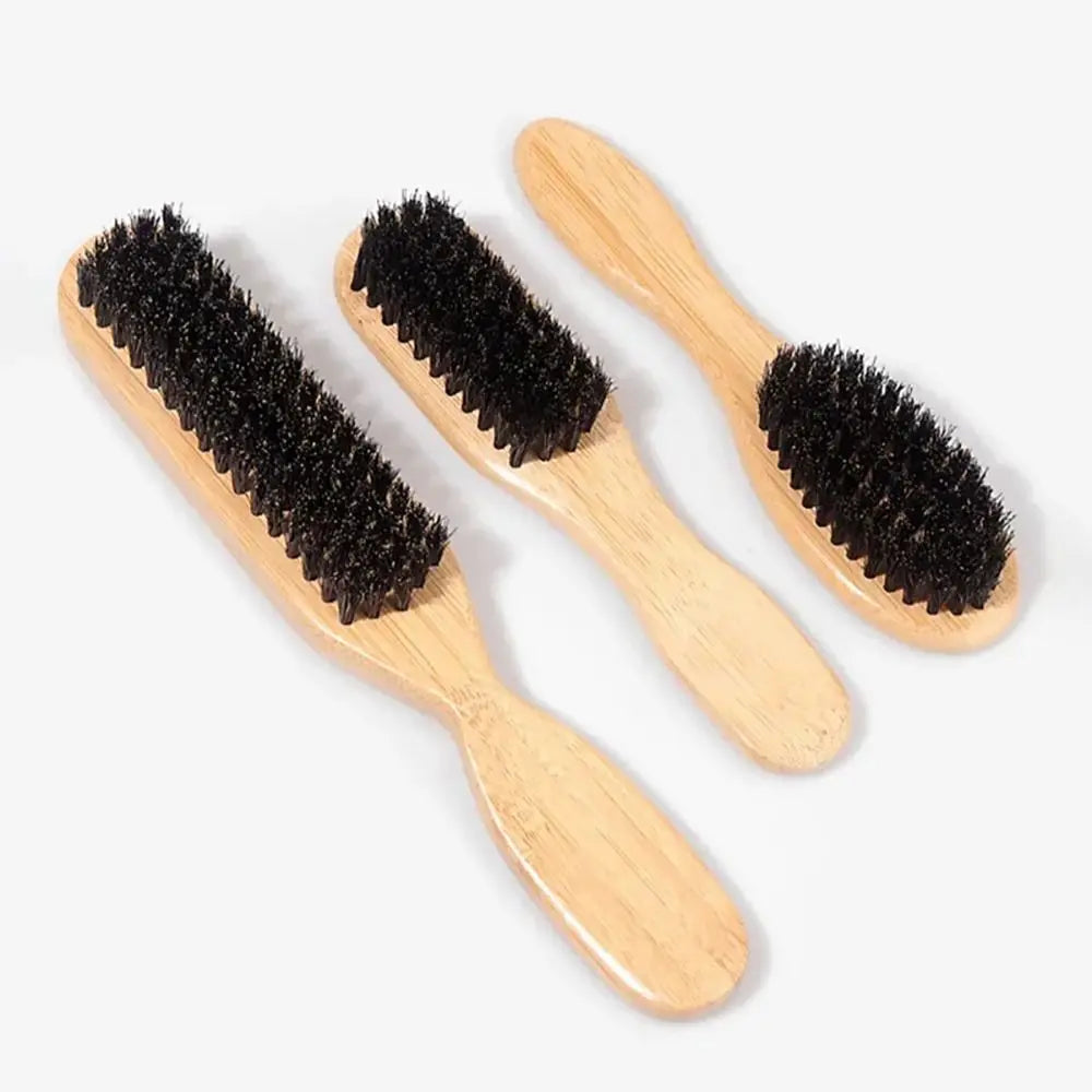 Wood Boar Bristle Hair Brush – Sleek Ponytail & Bun Styling Boar Bristle Hair Brush QXL