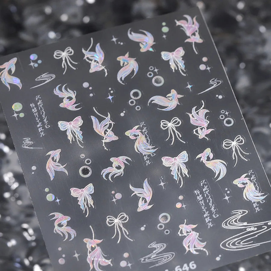 5D Ocean Nail Art Stickers – Jellyfish, Stars & Summer Decals Nail Art Stickers QXL