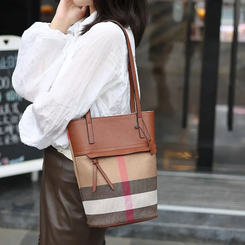 Luxury Leather Diaper Tote Bag | Large Capacity Minimalist Diaper Tote Bag QXL