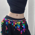 Sequined Tassel Waist Belt | Belly Dance & Hip Hop Chain Dance Waist Belt QXL A