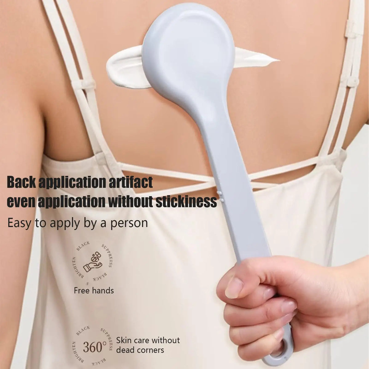 Long Handle Back Lotion & Sunscreen Applicator | Body Care Tool Back Lotion Applicator QXL