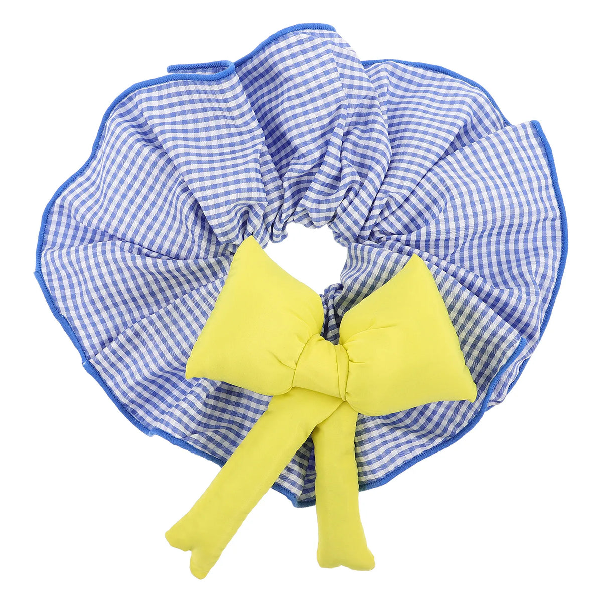 Large Ruffled Hair Scrunchie – Elastic Ponytail Holder for Women Hair Scrunchie QXL