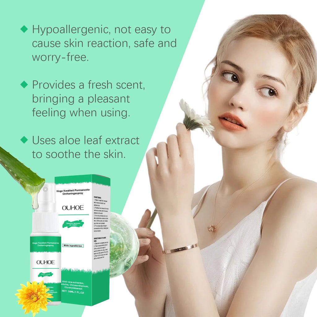 Ouhoe Hair Removal Spray – Depilatory Mist 30ml Depilatory Spray QXL