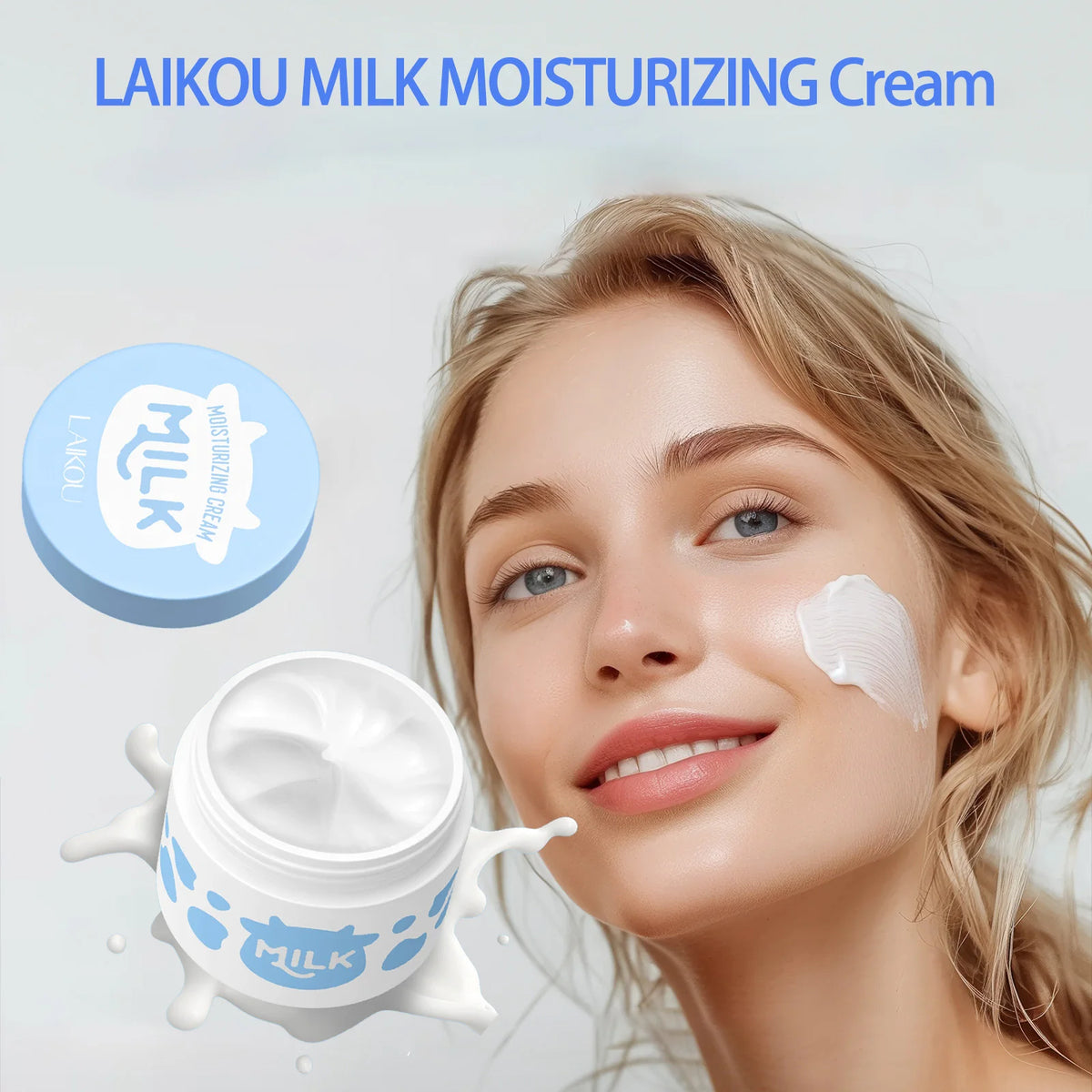 LAIKOU Milk Extract Moisturizing Facial Cream 25g Travel Size Facial Moisturizer Cream QXL