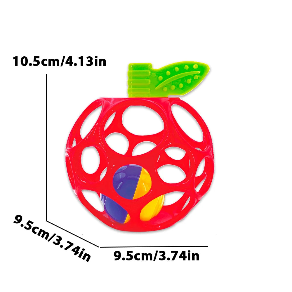 Infant Sensory Grasping Ball Rattle | Red Apple Baby Toy Infant Sensory Rattle QXL