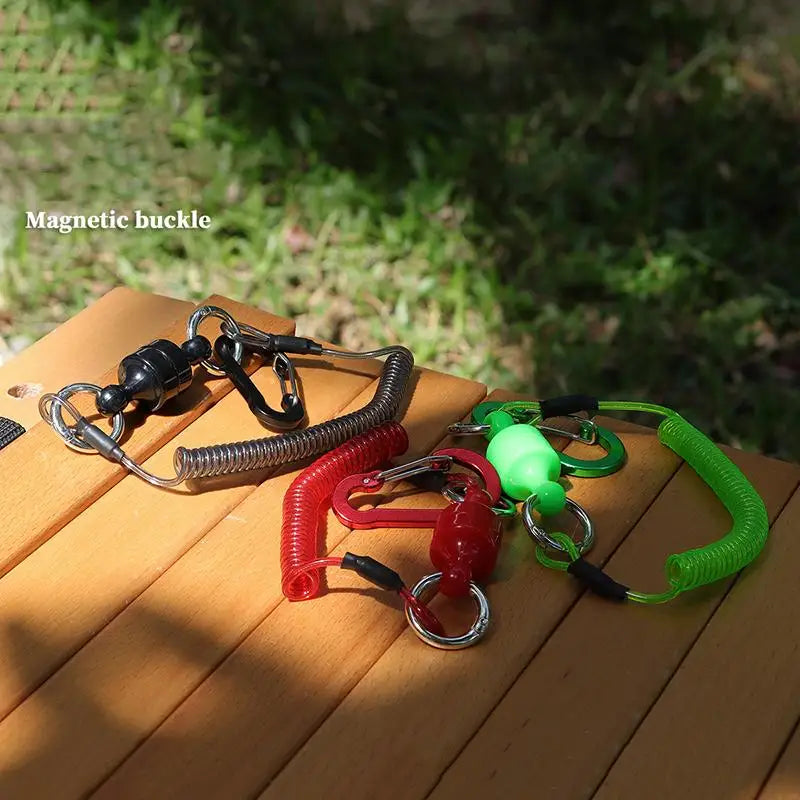Magnetic Net Release Holder & Coiled Lanyard | Fly Fishing Fishing Tool Lanyard QXL