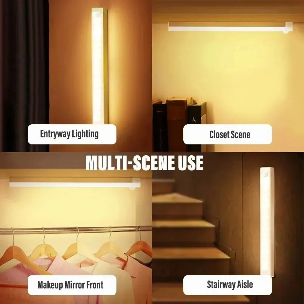 Wireless LED Motion Sensor Night Light Bar 50cm Rechargeable Motion Sensor Night Light QXL
