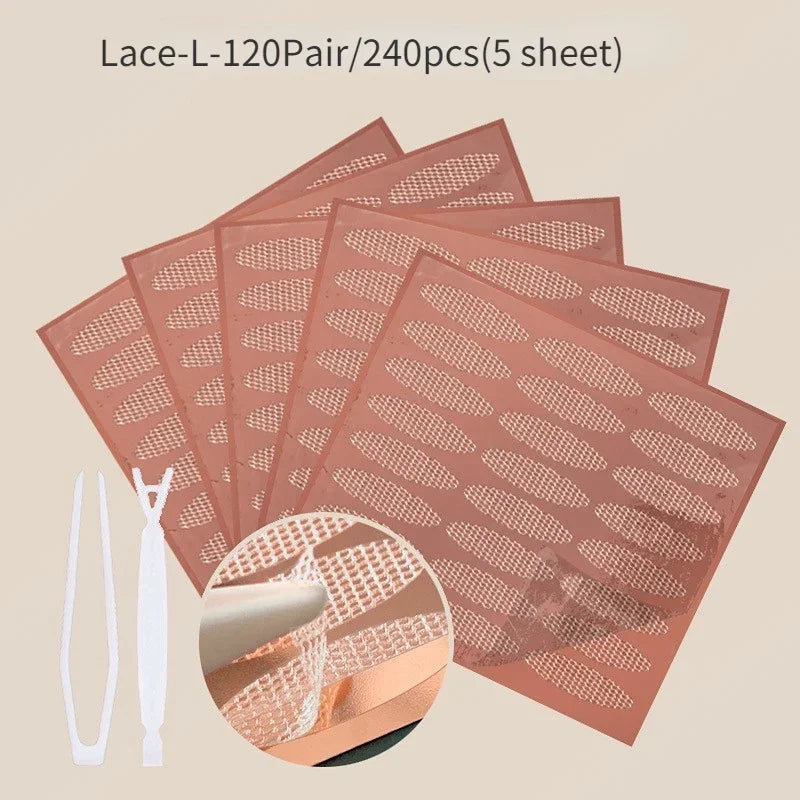 Invisible Double Eyelid Tape Stickers | Lace Mesh 36–240 Pcs Eyelid Tape Stickers QXL