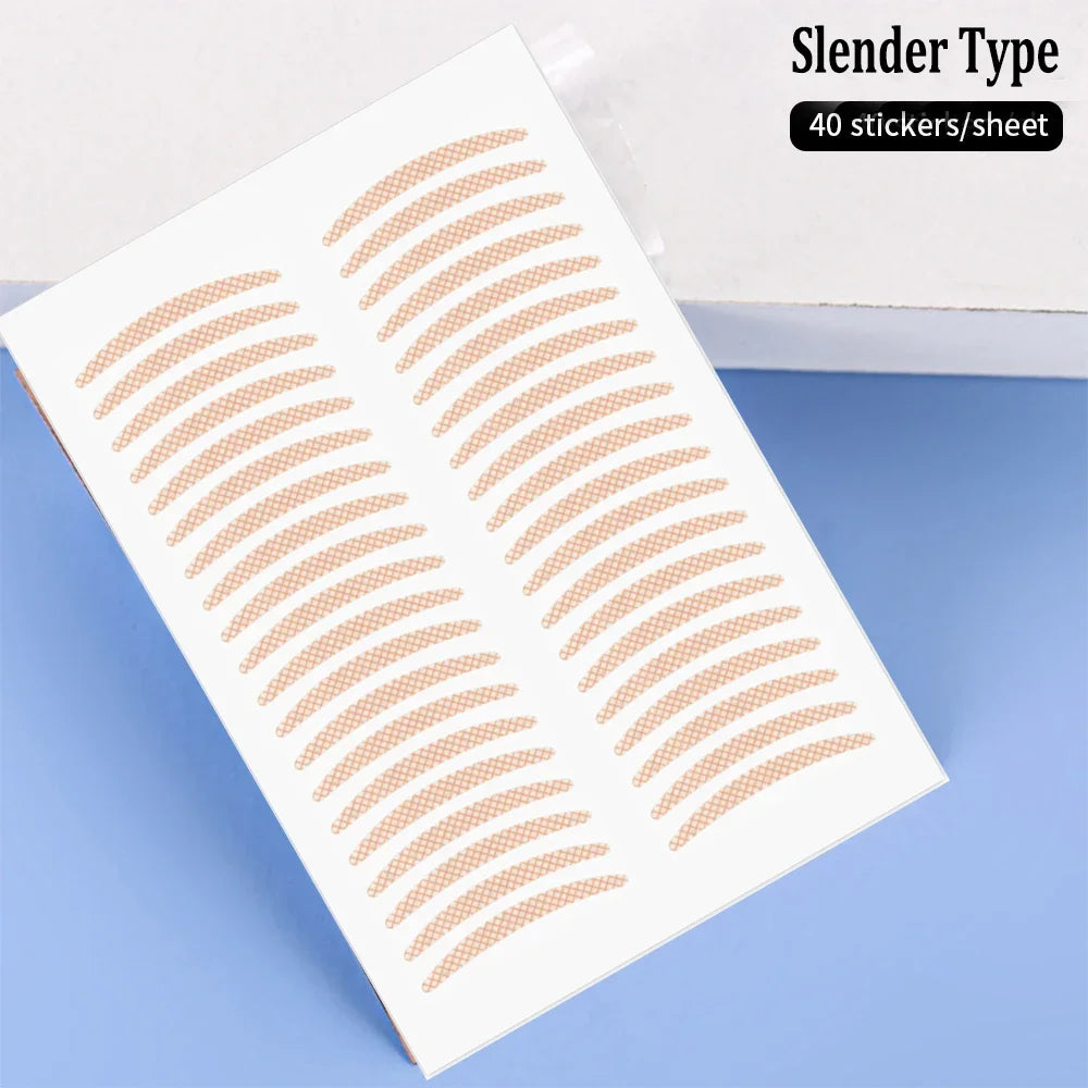 40-Pc Invisible Double Eyelid Tape | Clear & Beige Stickers Eyelid Tape Stickers QXL S Slim type