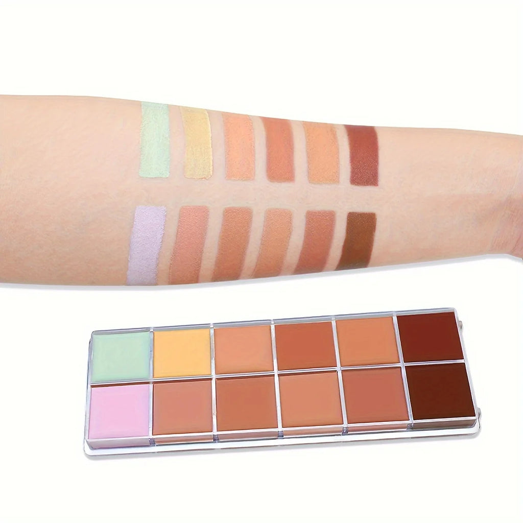 12-Color Waterproof Full Coverage Concealer Palette | Cream Concealer Palette QXL