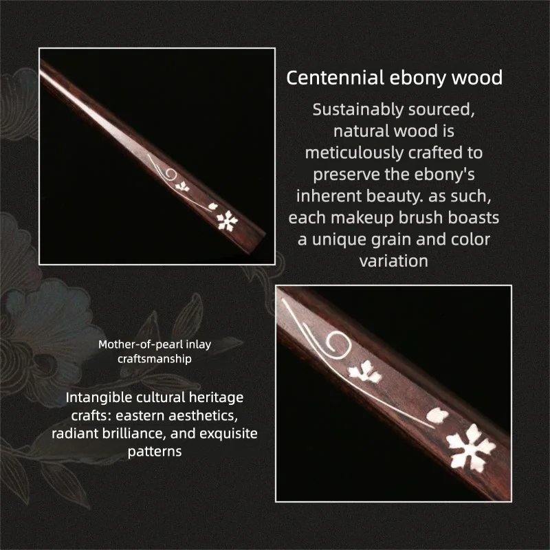 Sandalwood Flat Concealer Brush | Tongue-Shaped Soft Bristles Concealer Brush QXL