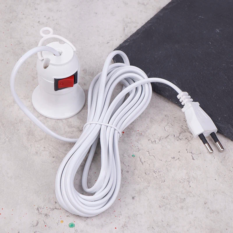 E27 Pendant Lamp Holder 4M Cord & Switch | 220V EU Plug Pendant Lamp Holder QXL