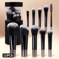 11-Piece Makeup Brush Set with Storage Cup | KOSSHOW Makeup Brush Set QXL black